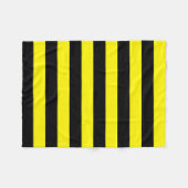 Couverture Polaire Rayures jaunes et noires (Devant (Horizontal))