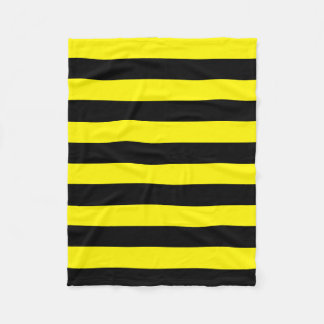 Couverture Polaire Rayures jaunes et noires