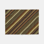 Couverture Polaire Rayures marron vert et or (Devant (Horizontal))