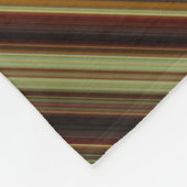 Couverture Polaire Rayures marron vert et or (Coin)
