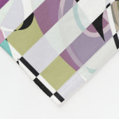 Couverture Polaire rayures motif rayées Abstraites beige turquoise p (Coin)