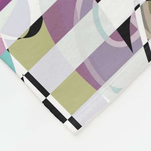 Couverture Polaire rayures motif rayées Abstraites beige turquoise p (Coin)