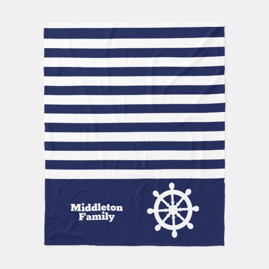Couverture Polaire Rayures nautiques - do-it-yourself Arrière - plan (Devant)