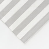 Couverture Polaire Rayures nautiques gris-clair avec l'Ancre de bleu (Coin)