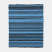 Couverture Polaire Rayures Noir Bleu (Devant)
