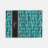 Couverture Polaire Rayures nommées de zèbre de parties scintillantes (Devant (Horizontal))