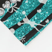 Couverture Polaire Rayures nommées de zèbre de parties scintillantes (Coin)