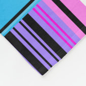 Couverture Polaire Rayures nommées personnalisées de pourpre de rose (Coin)