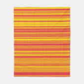 Couverture Polaire Rayures Orange Rouge Jaune (Devant)