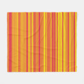 Couverture Polaire Rayures Orange Rouge Jaune (Devant (Horizontal))