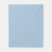 Couverture Polaire Rayures pastel multicolores (Devant)