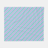 Couverture Polaire Rayures pastel multicolores (Devant (Horizontal))