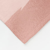 Couverture Polaire Rayures peintes à la main métalliques d'or rose (Coin)