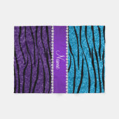 Couverture Polaire Rayures pourpres nommées faites sur commande de (Devant (Horizontal))