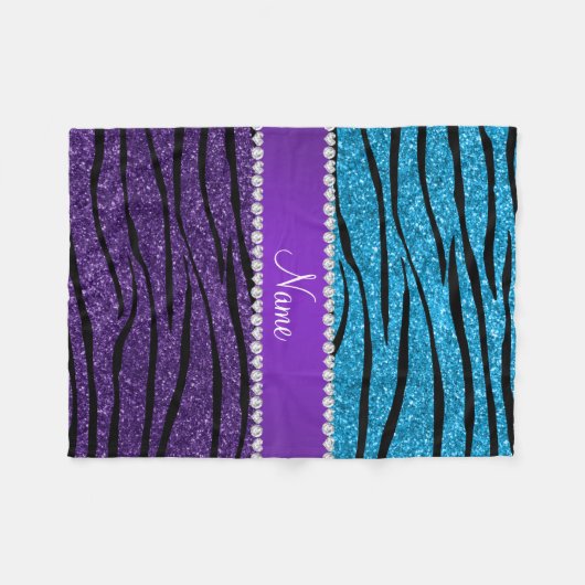 Couverture Polaire Rayures pourpres nommées faites sur commande de (Devant (Horizontal))