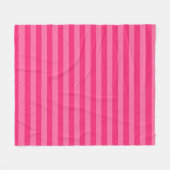 Couverture Polaire Rayures rose pâle et rose chaud (Devant (Horizontal))