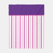 Couverture Polaire Rayures Rose Violet Blanc (Devant)
