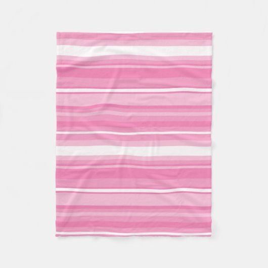 Couverture Polaire Rayures roses (Devant)