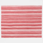 Couverture Polaire Rayures rouges blanches (Devant (Horizontal))