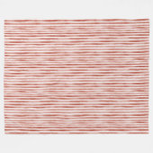 Couverture Polaire Rayures rouges blanches (Devant (Horizontal))