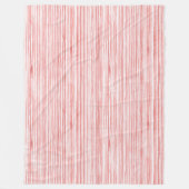 Couverture Polaire Rayures rouges et blanches (Devant)