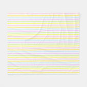 Couverture Polaire Rayures simples modernes en couleurs pastel multic (Devant (Horizontal))