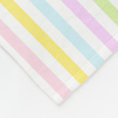 Couverture Polaire Rayures simples modernes en couleurs pastel multic (Coin)