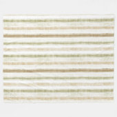 Couverture Polaire Rayures vert brun crème (Devant (Horizontal))