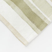 Couverture Polaire Rayures vert brun crème (Coin)