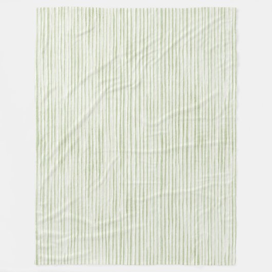 Couverture Polaire Rayures Vertes (Devant)