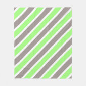 Couverture Polaire Rayures vertes grises modernes (Devant)