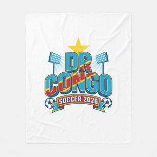 Couverture Polaire RDC Soccer 2026 Football Gras Pays Typographie