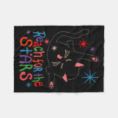 Couverture Polaire Reach For The Stars Funny Cat  (Devant (Horizontal))