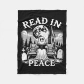 Couverture Polaire Read In Peace Ghost Reading Books Funny Halloween (Devant)