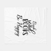 Couverture Polaire Reading Art Drink Tea Read Books Be Happy (Devant (Horizontal))