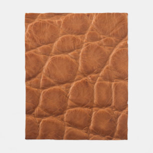 Couverture Polaire Real genuine tan brown alligator leather texture,