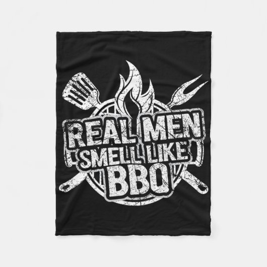 Couverture Polaire Real Men Smell Like Bbq Shirts For Men Byrbecue Sm (Devant)