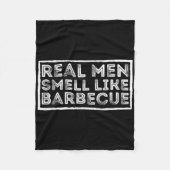 Couverture Polaire Real Men Smell Like Byrbecue - Bbq Smoker Byrbecue (Devant)