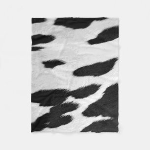 Couverture Polaire Realiste Holstein Cowhide Look