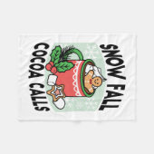 Couverture Polaire Réchauffez-vous avec les appels de cacao de neige  (Devant (Horizontal))