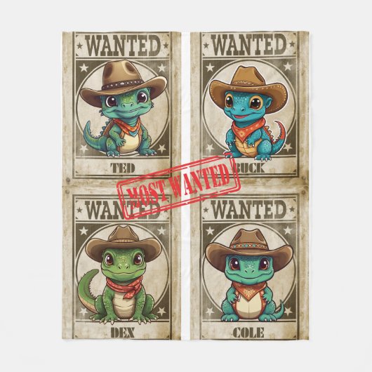 Couverture Polaire Recherché Kawaii Iguana (Devant)