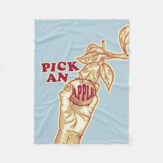 Couverture Polaire Récolte de pomme de verger (Devant)