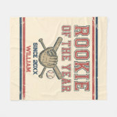 Couverture Polaire Recrue de l'année Baseball (Devant (Horizontal))