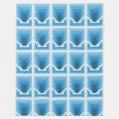 Couverture Polaire Rectangle Abstrait en bleu (Devant)