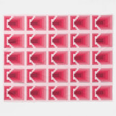 Couverture Polaire Rectangle Abstrait en rouge (Devant (Horizontal))