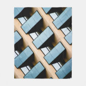 Couverture Polaire Rectangle bleu Abstrait (Devant)