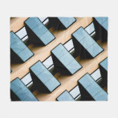 Couverture Polaire Rectangle bleu Abstrait (Devant (Horizontal))