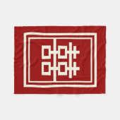 Couverture Polaire Rectangle double bonheur Mariage chinois classique (Devant (Horizontal))