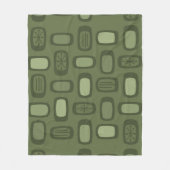 Couverture Polaire Rectangles arrondies MCM du milieu du siècle vert  (Devant)