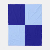 Couverture Polaire Rectangles bleu clair et bleu foncé (Devant)